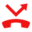 The Logo for Missing entities. A red phone receiver with a red arrow reflected from it.